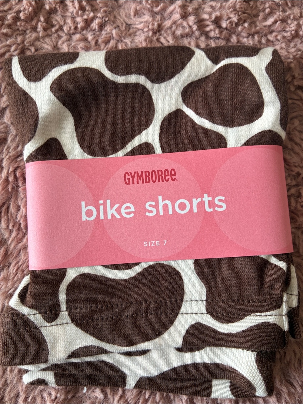 Gymboree Glamour Safari vintage 2010 Brown and White Giraffe-Print Bike Shorts